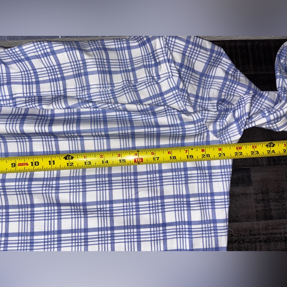 Bugatchi 8 Way Stretch Dress Shirt Mens M Shaped Fit Button Up - Picture 13 of 13